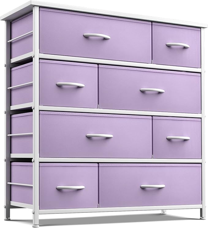 8 Drawers - Furniture Storage Chest for Kid’s, Teens, Bedroom, Nursery, Playroom,