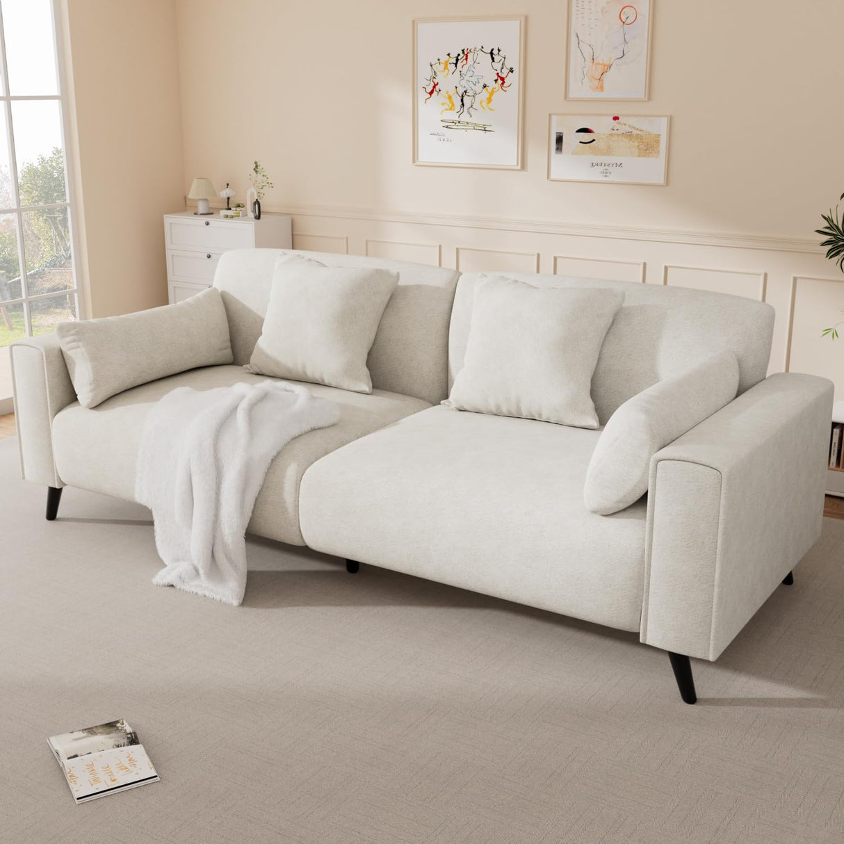 82" Sofa Couch for Living Room, Modern Comfy Sofa