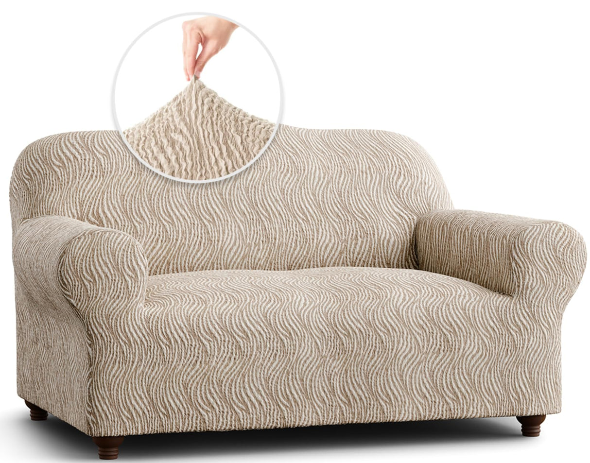 BY GA.I.CO. Loveseat Slipcover - Oversized Chair Cover - Stretch Couch