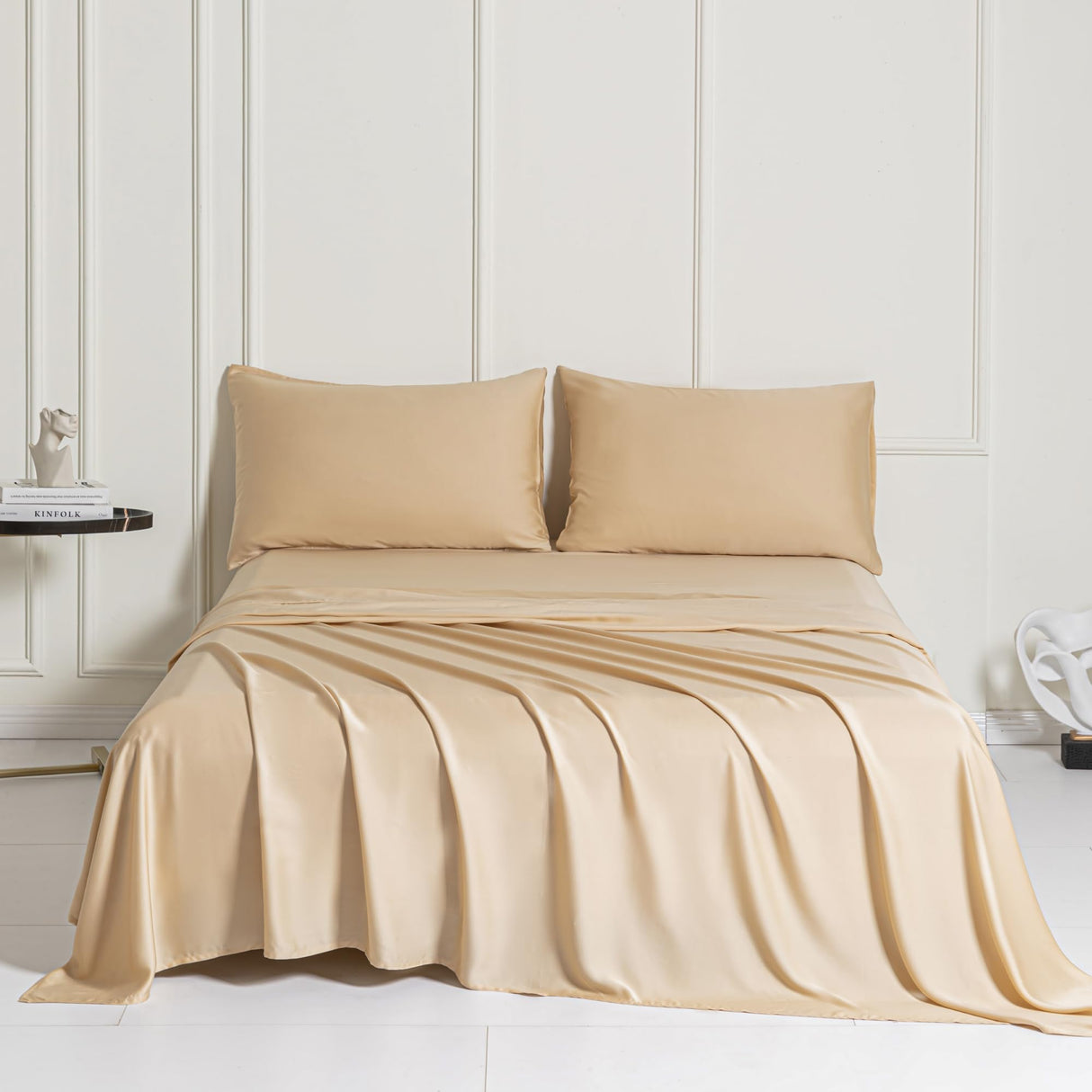 100% Tencel Lyocell King Sheet Set - 4 Pieces, Extra Soft and Cooling Bed Sheet Set