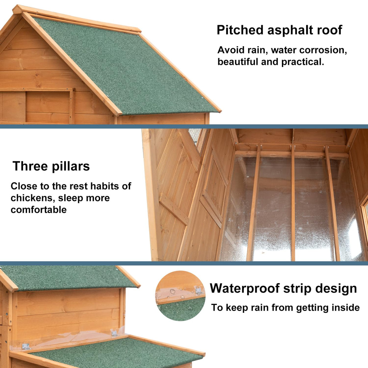 EcoRoost XL Mobile Chicken Coop with Wheels & Nesting Box