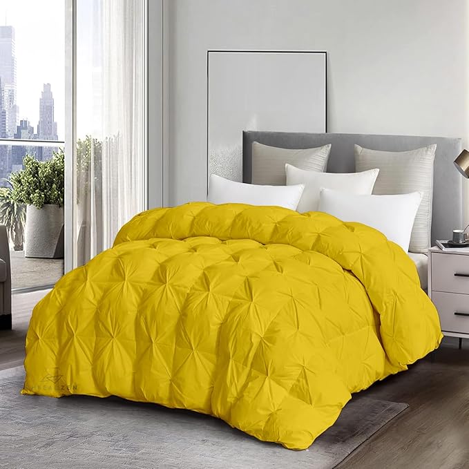 Luxurious All-Season Exquisite Pinch Pleat Design King Size 104 x 90 Down Alternative