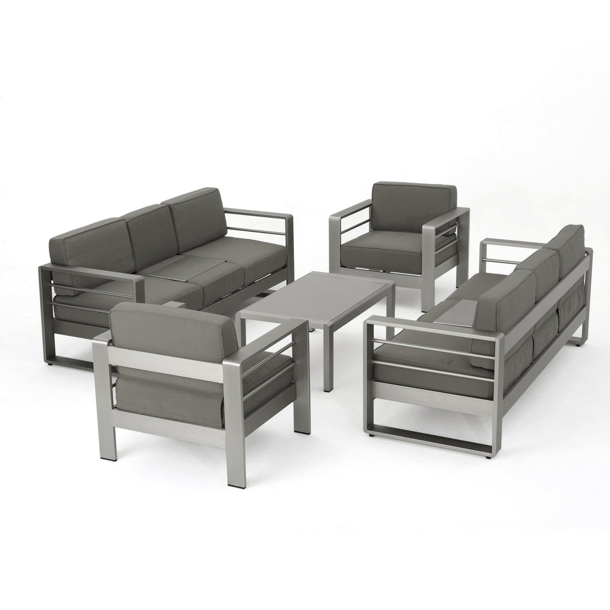 Cape Coral Aluminum Chat Set, 5-Pcs Set, Khaki