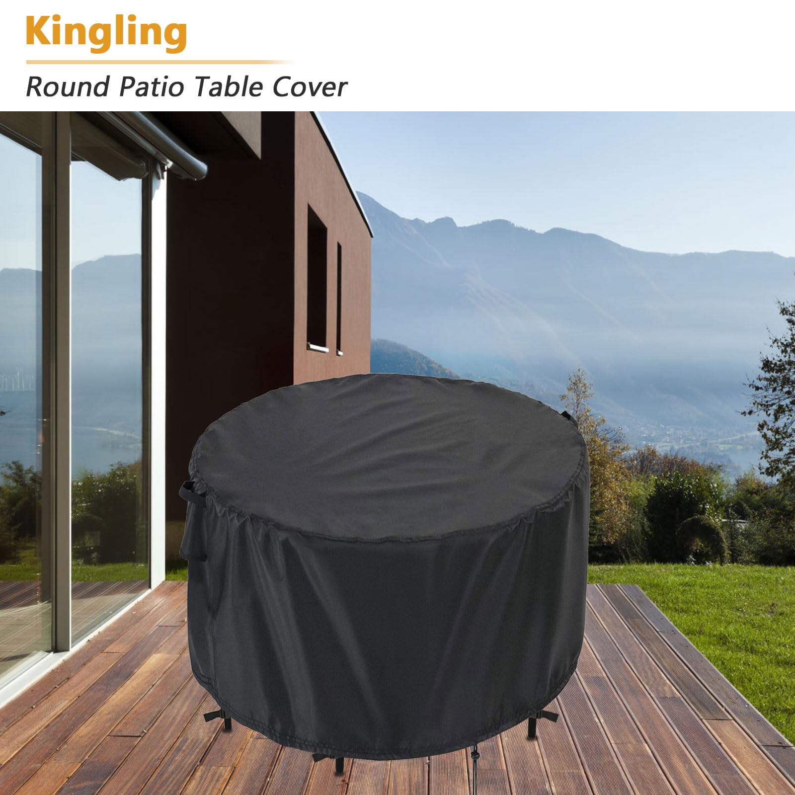 Patio Furniture Covers, Round Patio Table Cover for Outdoor Furniture