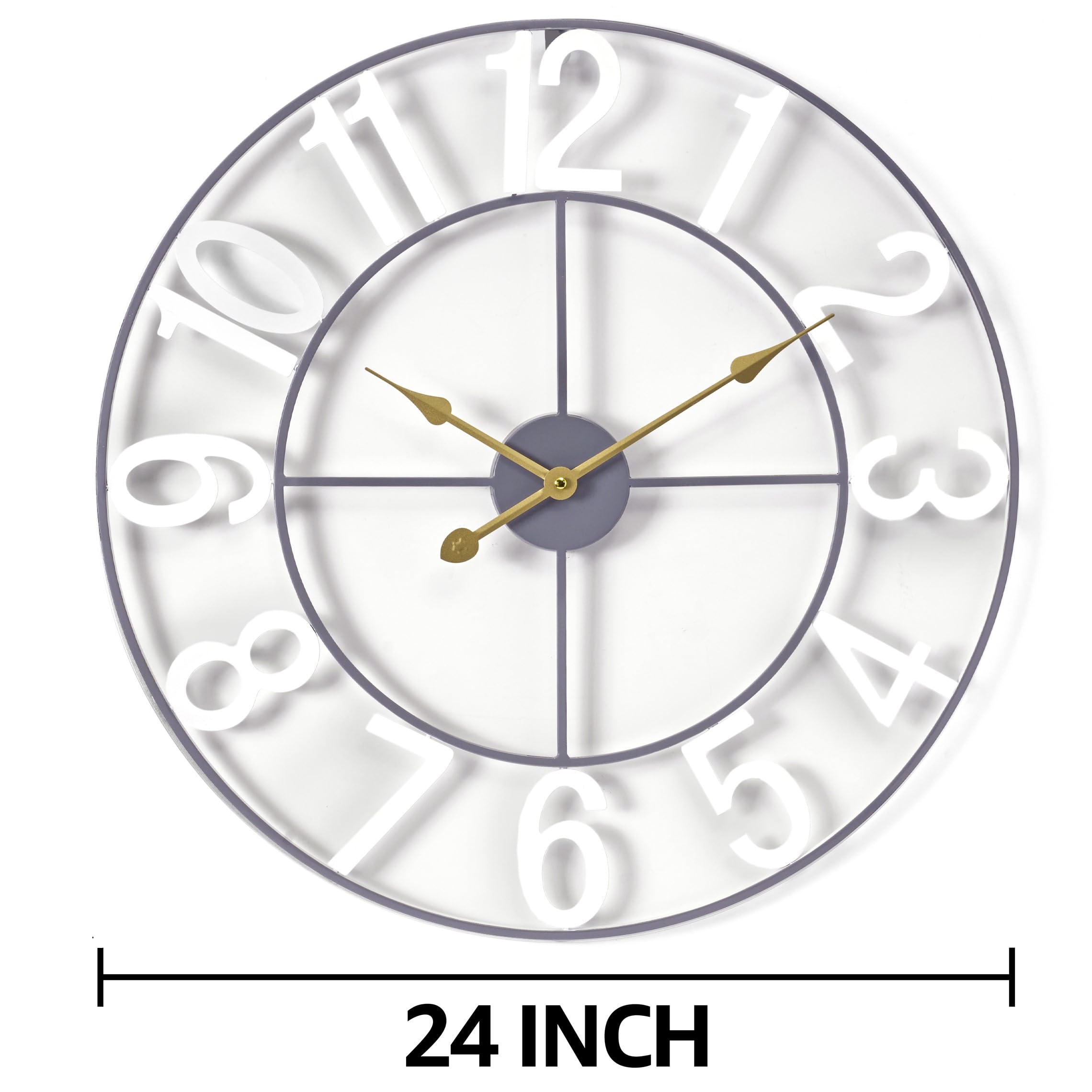 Large Wall Clock for Living Room Decor - Wall Clock for Kitchen - 24 inch (60 CM) Wall Clock Decorative