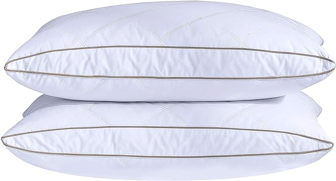 Natural Goose Down Feather Pillows for Sleeping Oval Gusseted Feather Down Pillow