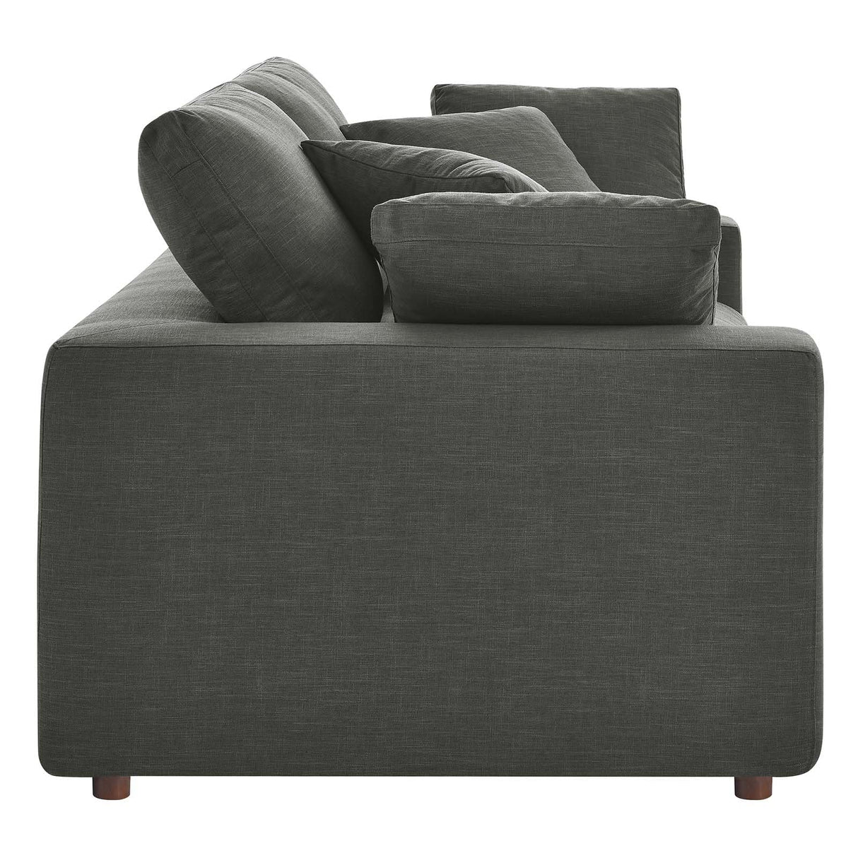 859-GRY Commix Down Filled Overstuffed Loveseat, Gray