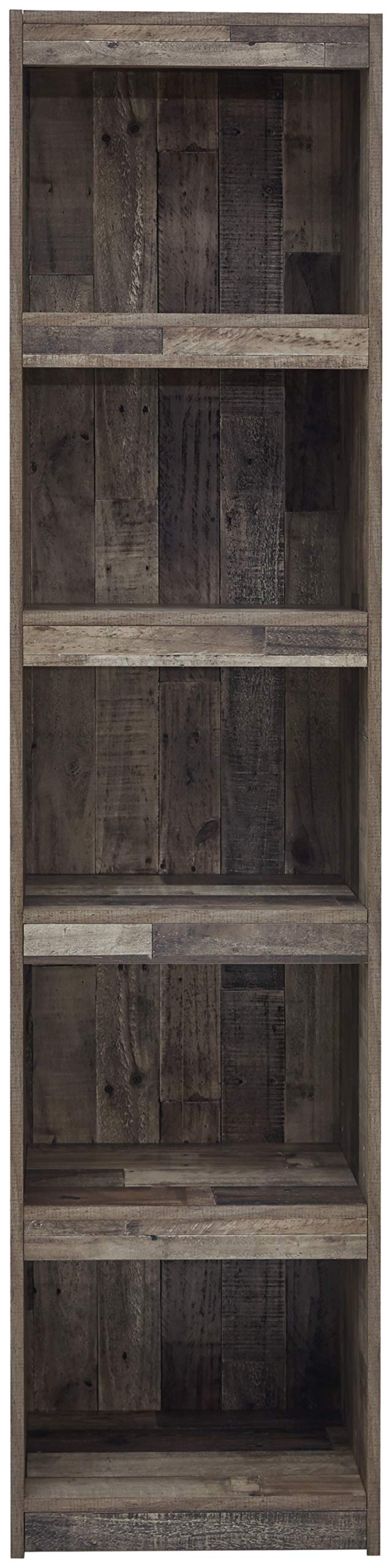 Derekson Rustic Pine Grain Finished Pier with 3 Adjustable Shelves, Multi Dark Gray