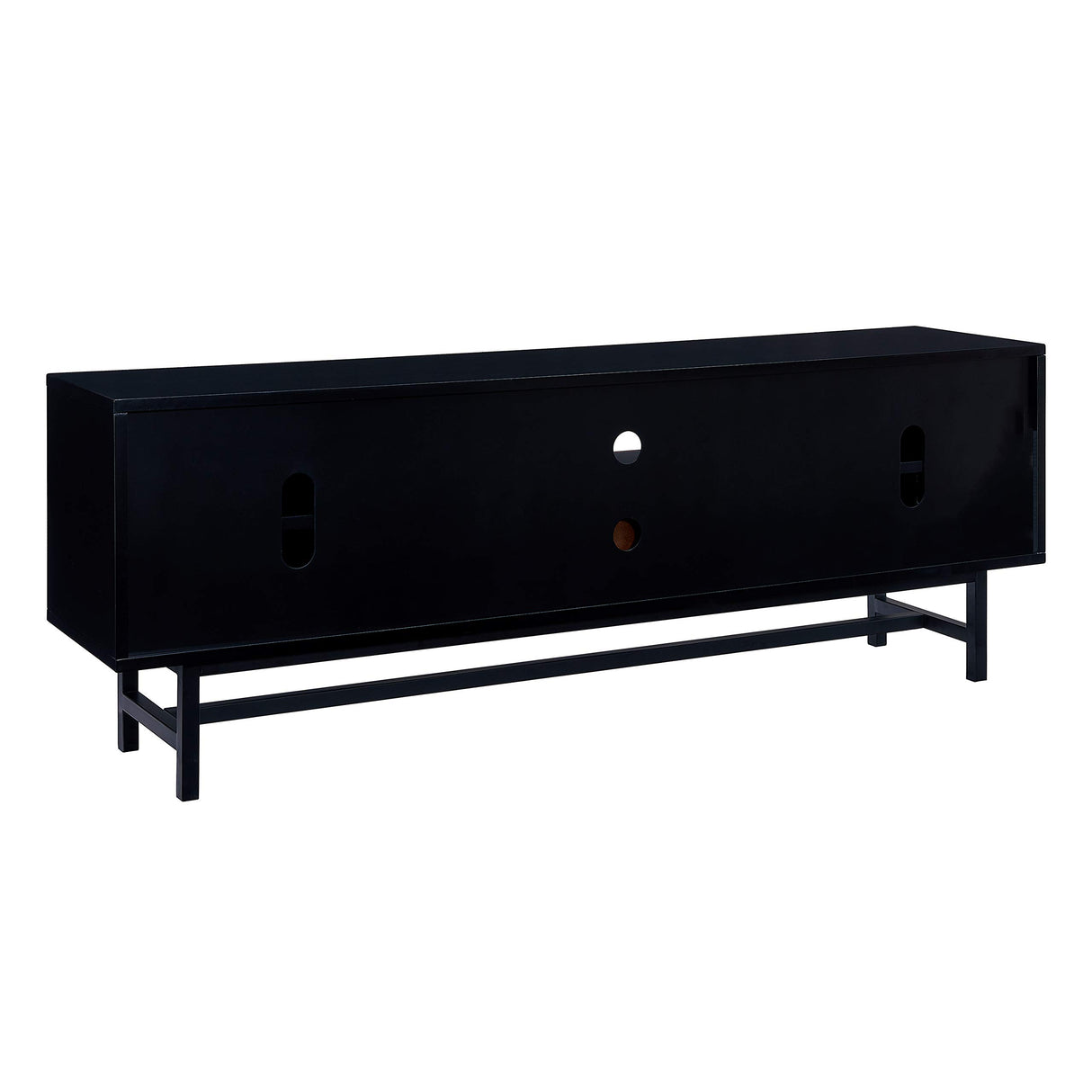 Blynn Midcentury Modern Media Console TV Stand, Black