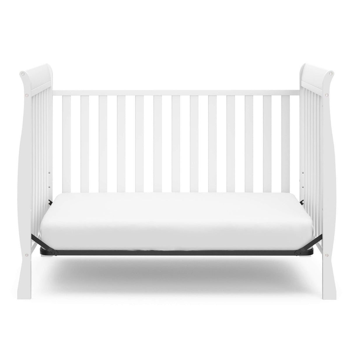 Convertible Crib (White) – GREENGUARD Gold Certified, Converts to Toddler Bed and Daybed, Fits Standard Full-Size Crib Mattress, Classic Crib with Traditional Sleigh Design
