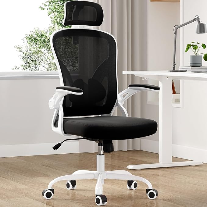 Ergonomic Office Chair, Home Office Desk Chair with Headrest, High Back Computer Chair