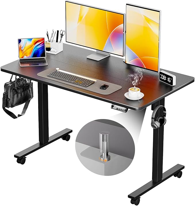 Electric Standing Desk Height Adjustable Computer Desk, 48 Inches Sit Stand Desk