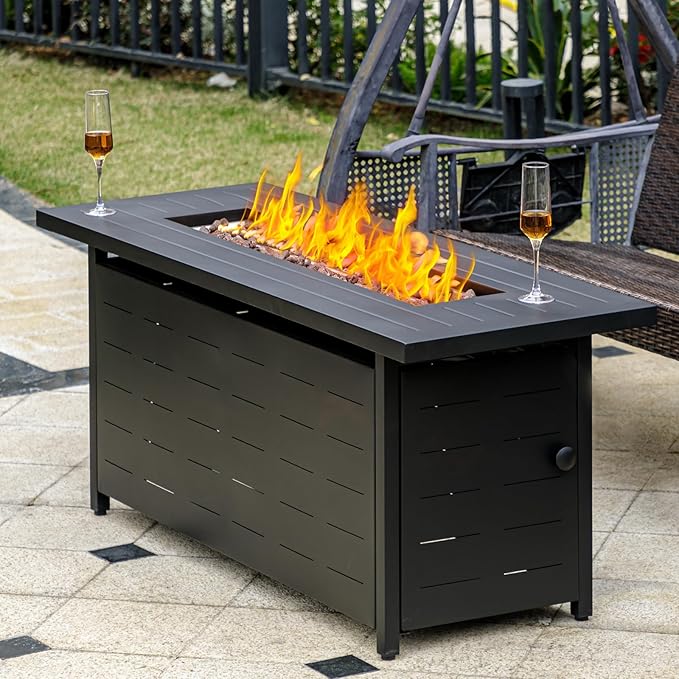 57 inch Propane Fire Pit Table,50000 BTU Gas Fire Pits Table