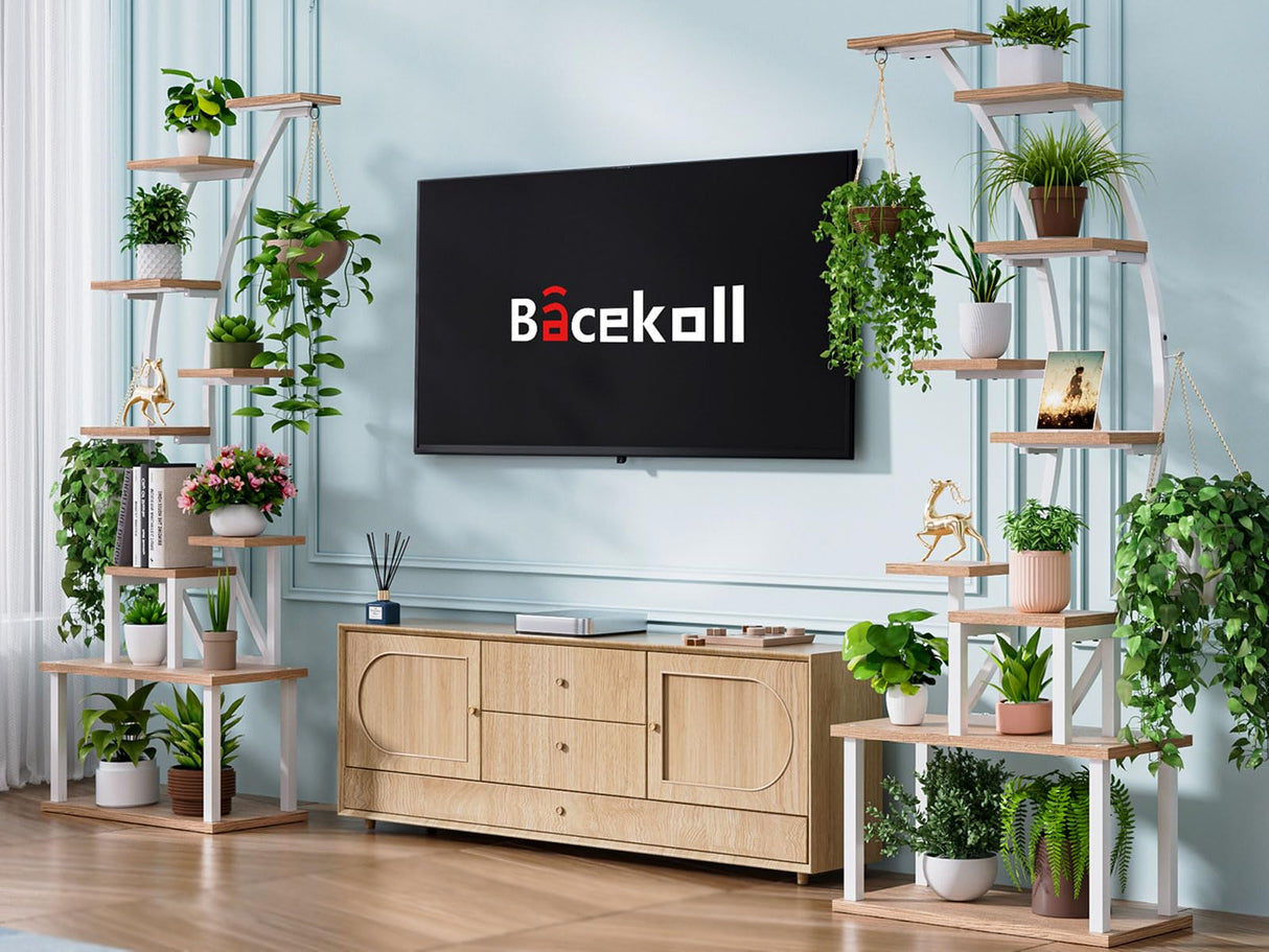 LumiGrow Arc – 9 Tier Half-Moon Metal Plant Stand with Grow Lights