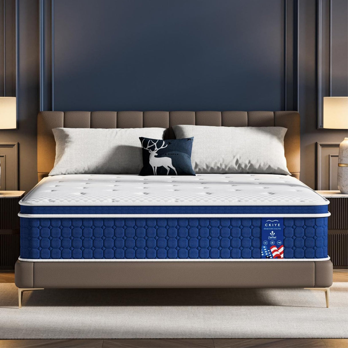 Queen Mattress, 12 Inch Medium Firm Hybrid Mattress with Memory Foam & Individual