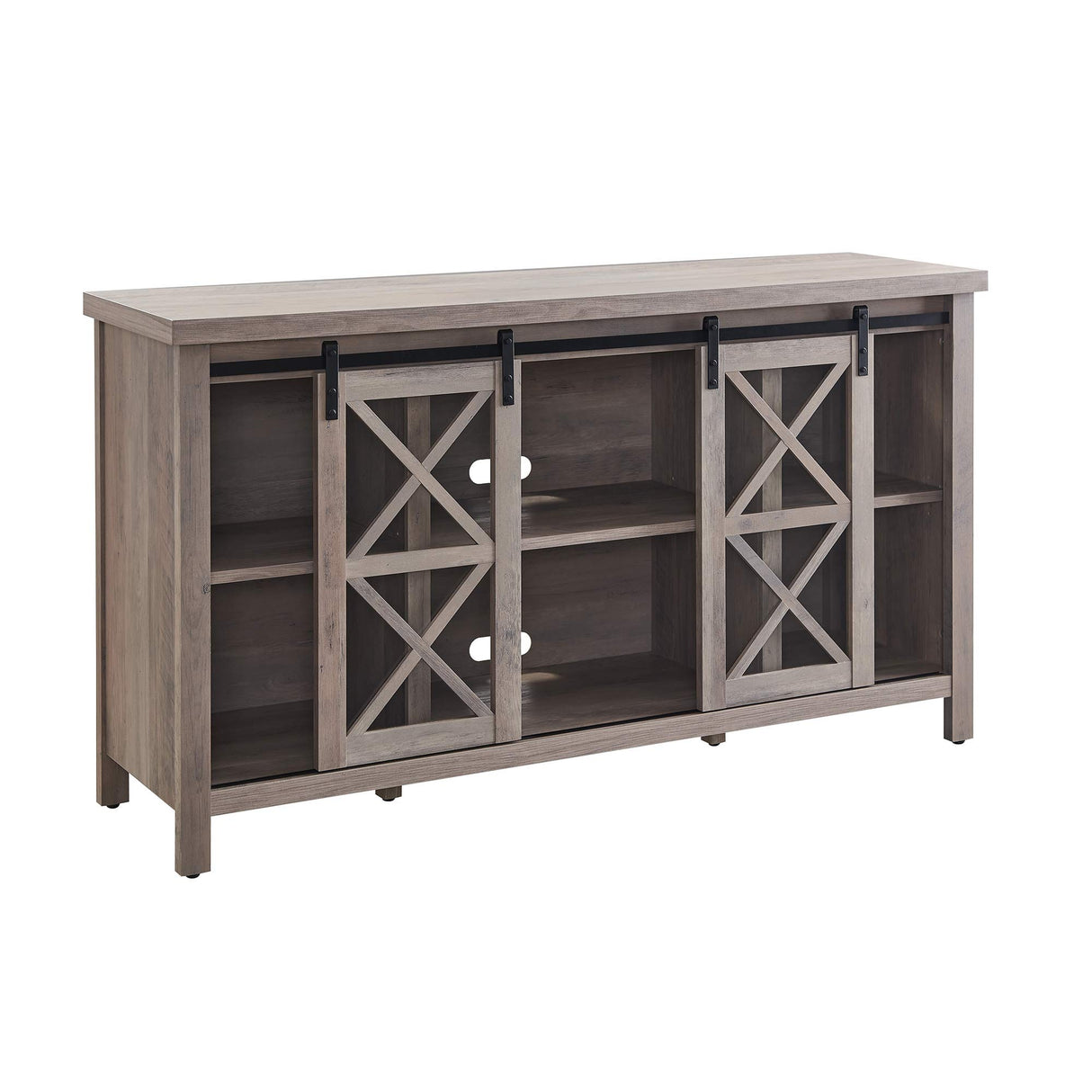 Clementine Rectangular TV Stand for TV's up to 65" in Gray Oak
