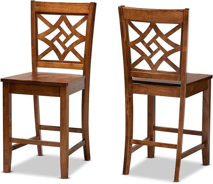 Set - Dark Brown Finished Wood 5-Piece Pub Set