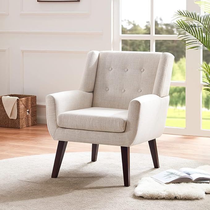 Accent Chair Living Room Chair, Upholstered Button Tufted Armchai