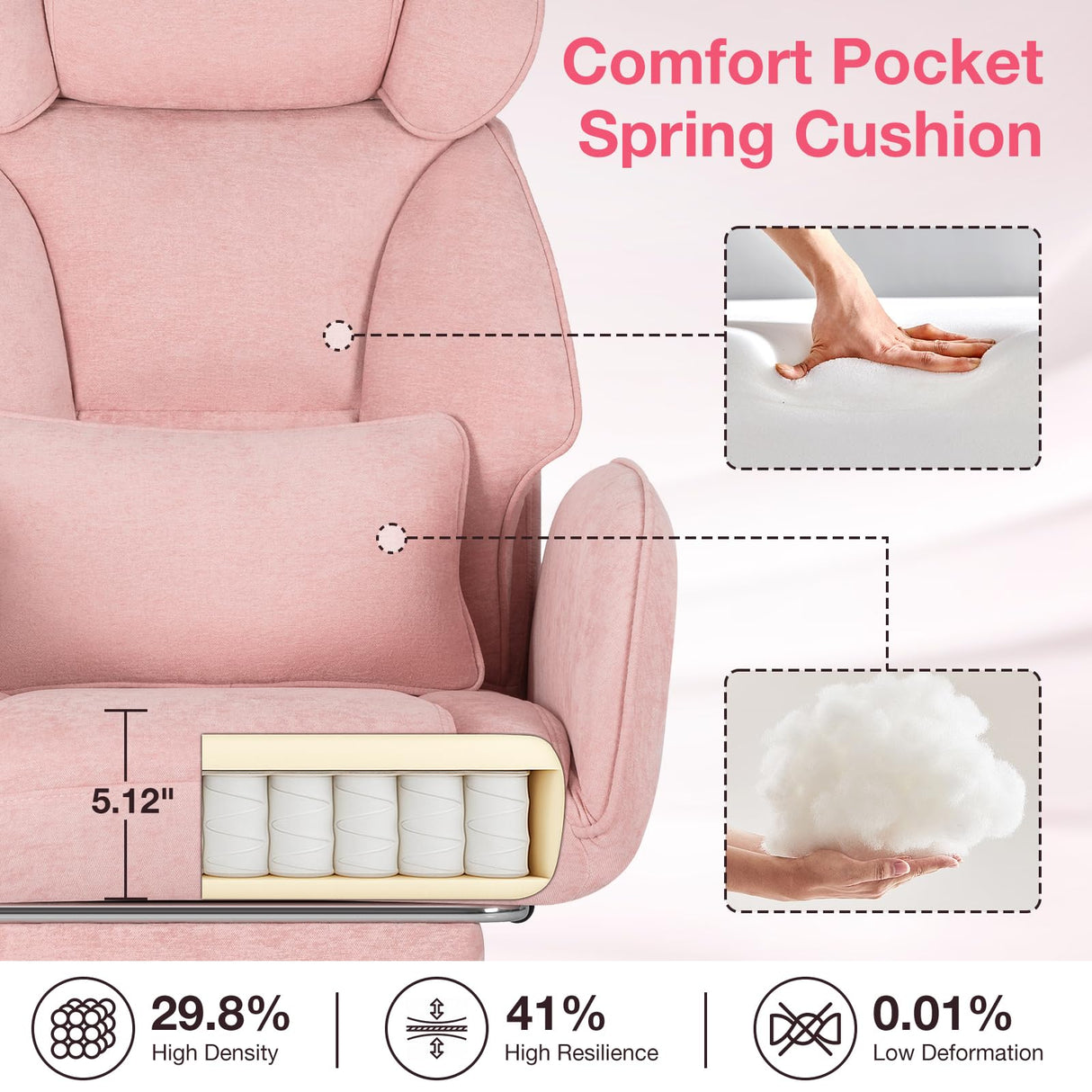 Criss Cross Ergonomic Office Chair with Wheels and Footrest
