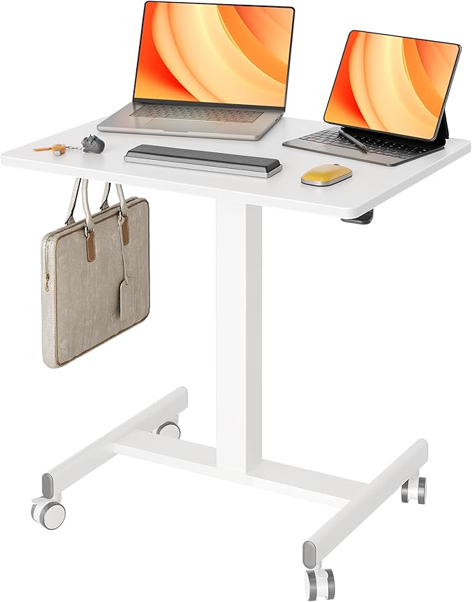 Mobile Standing Desk, Small Rolling Standing Desk, Mobile Desk Workstation