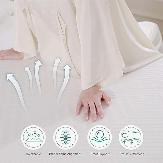 Queen Mattress 10 Inch Green Tea Memory Foam Queen Mattress