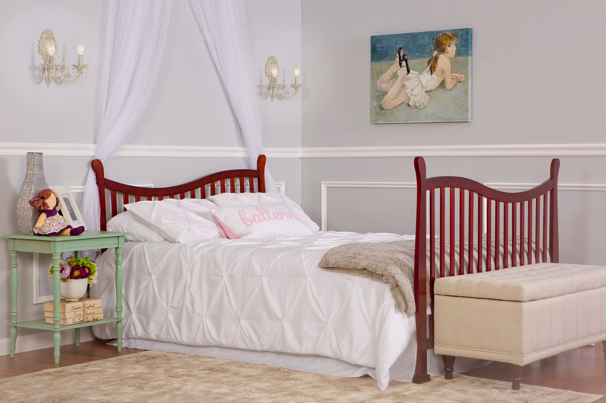 Violet 7-In-1 Convertible Life Style Crib In Cherry, Greenguard Gold Certified