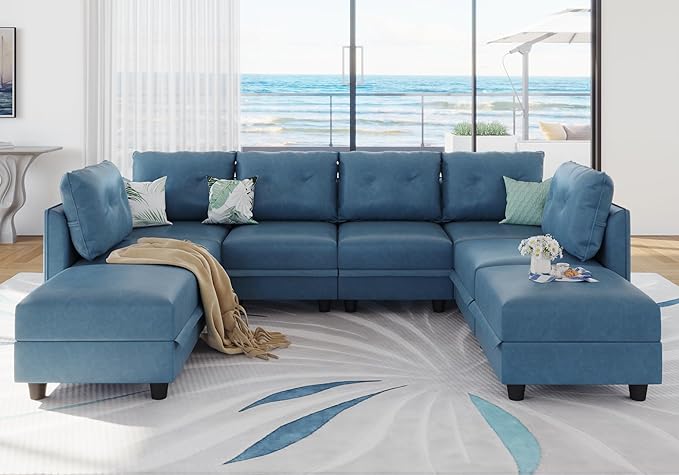 Modular Sectional Sofa, Convertible U Shaped Sectional