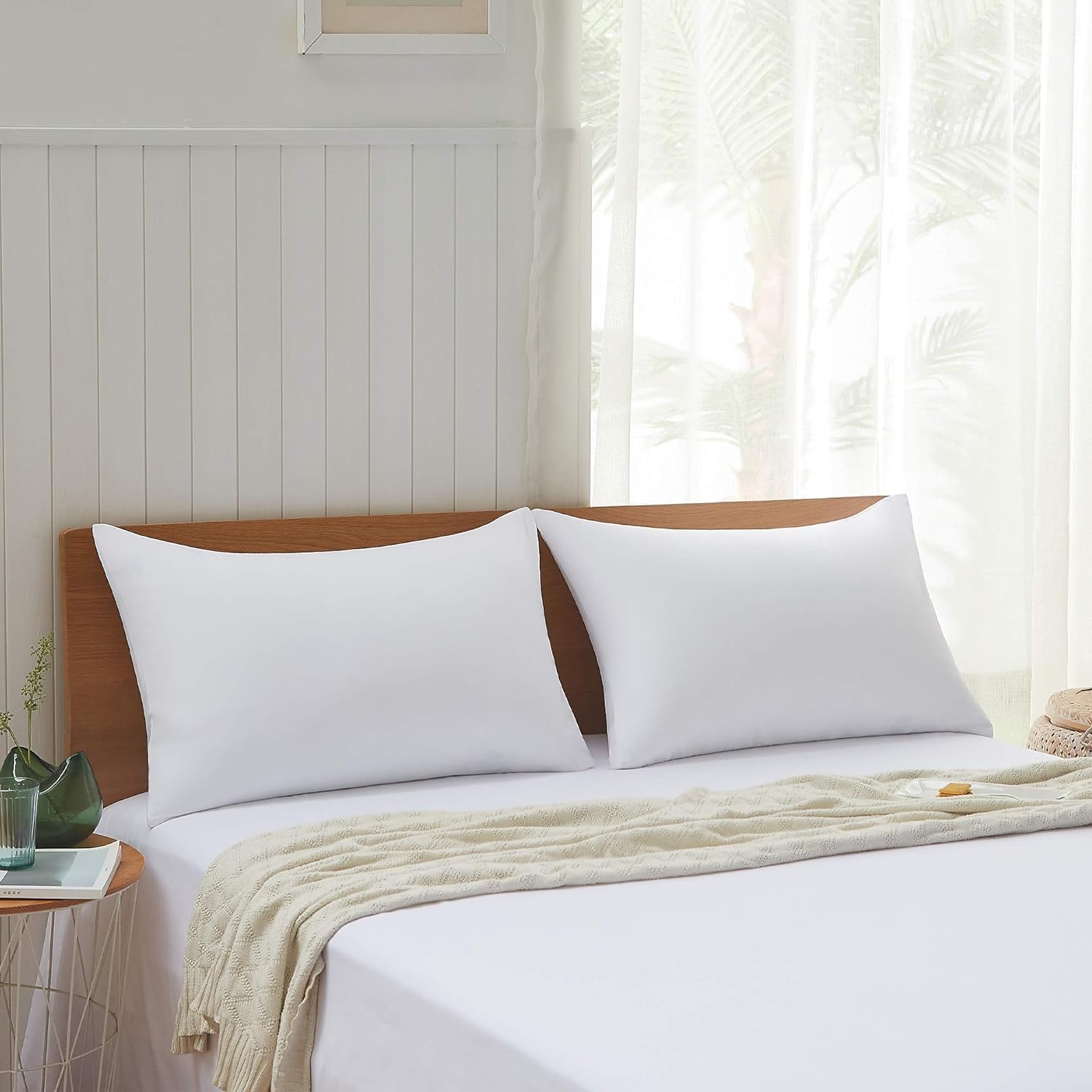 Hotel Quality Bed Pillows for Sleeping,Premium 3D Plush Fiber-Reduces Neck Pain