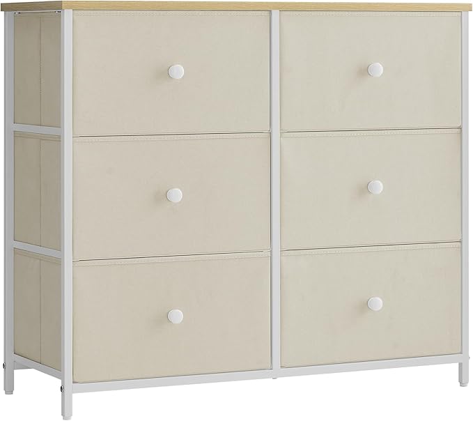 Dresser for Bedroom, Chest of Drawers, 6 Drawer Dresser