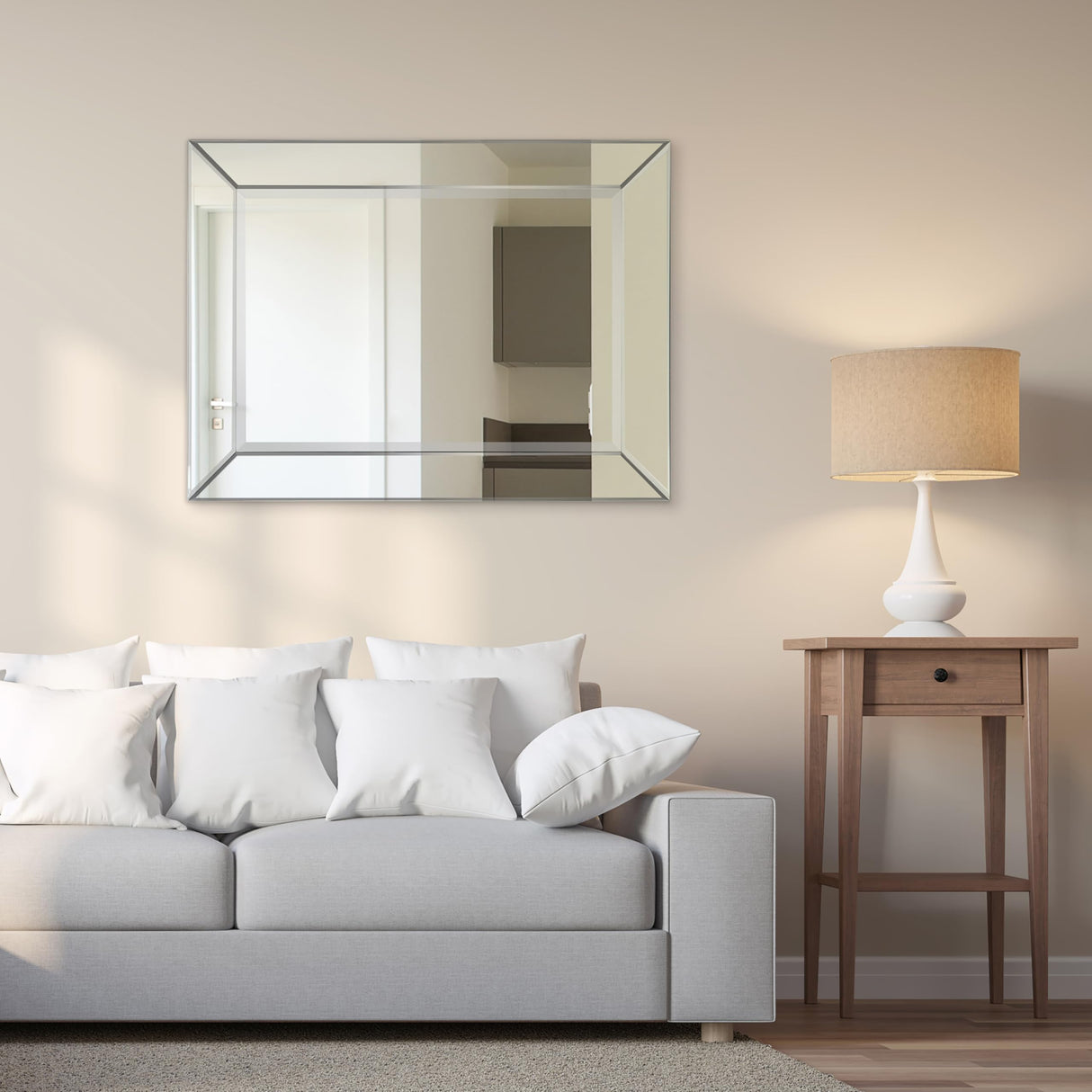 Mirror, Wall-Mounted Mirrors, Beveled, Bathroom Mirror