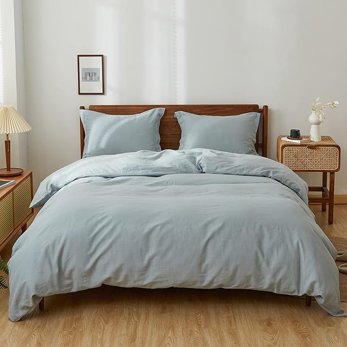 100% Linen Duvet Cover Set, Natural French Flax Linen Duvet Cover Twin Size