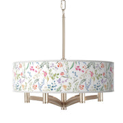 Spring's Joy Ava 6-Light Nickel Pendant Chandelier with Print Shade