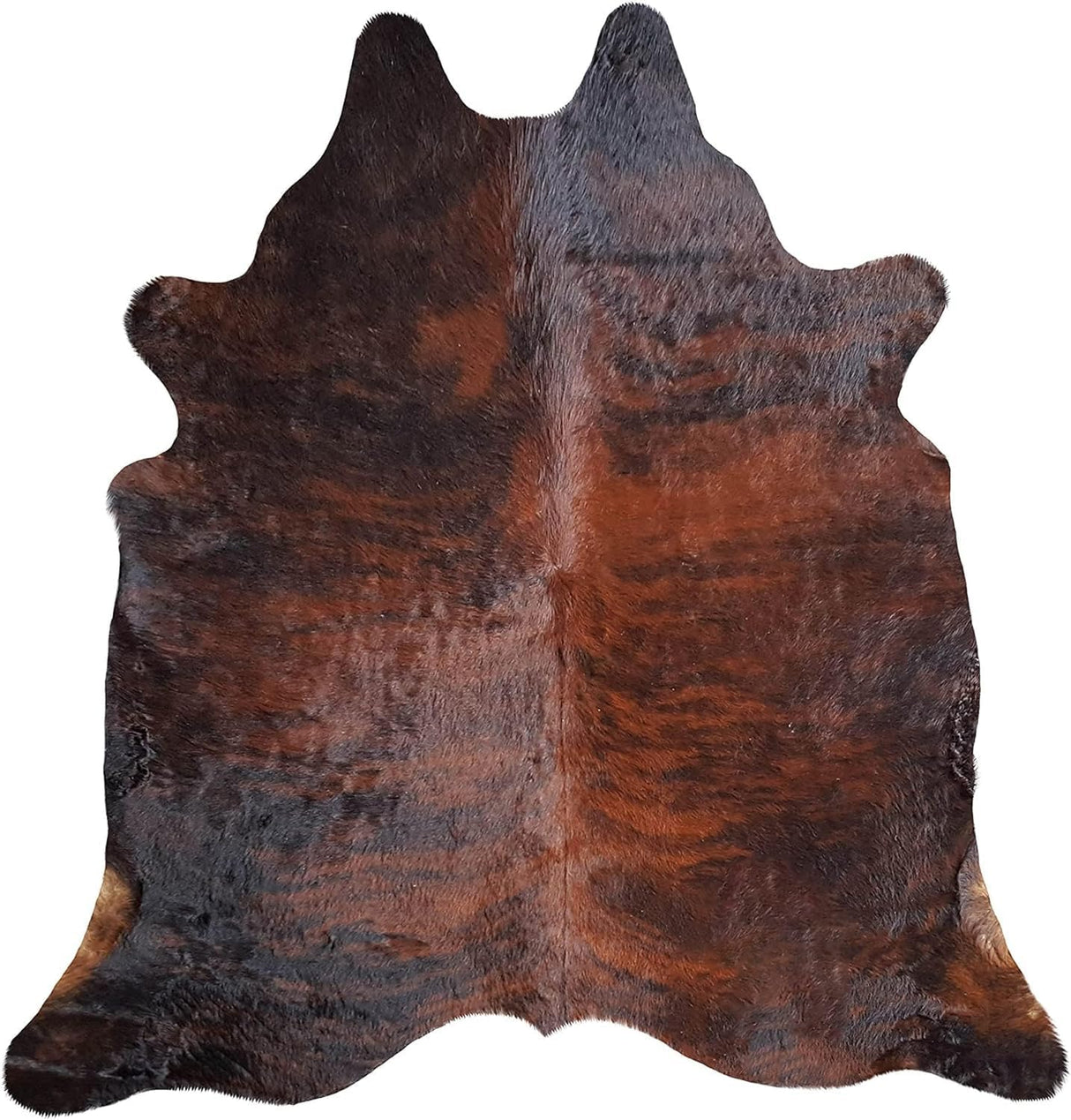 100% Genuine Dark Reddish Cowhide Rug - Modern Style Animal Skin Rug