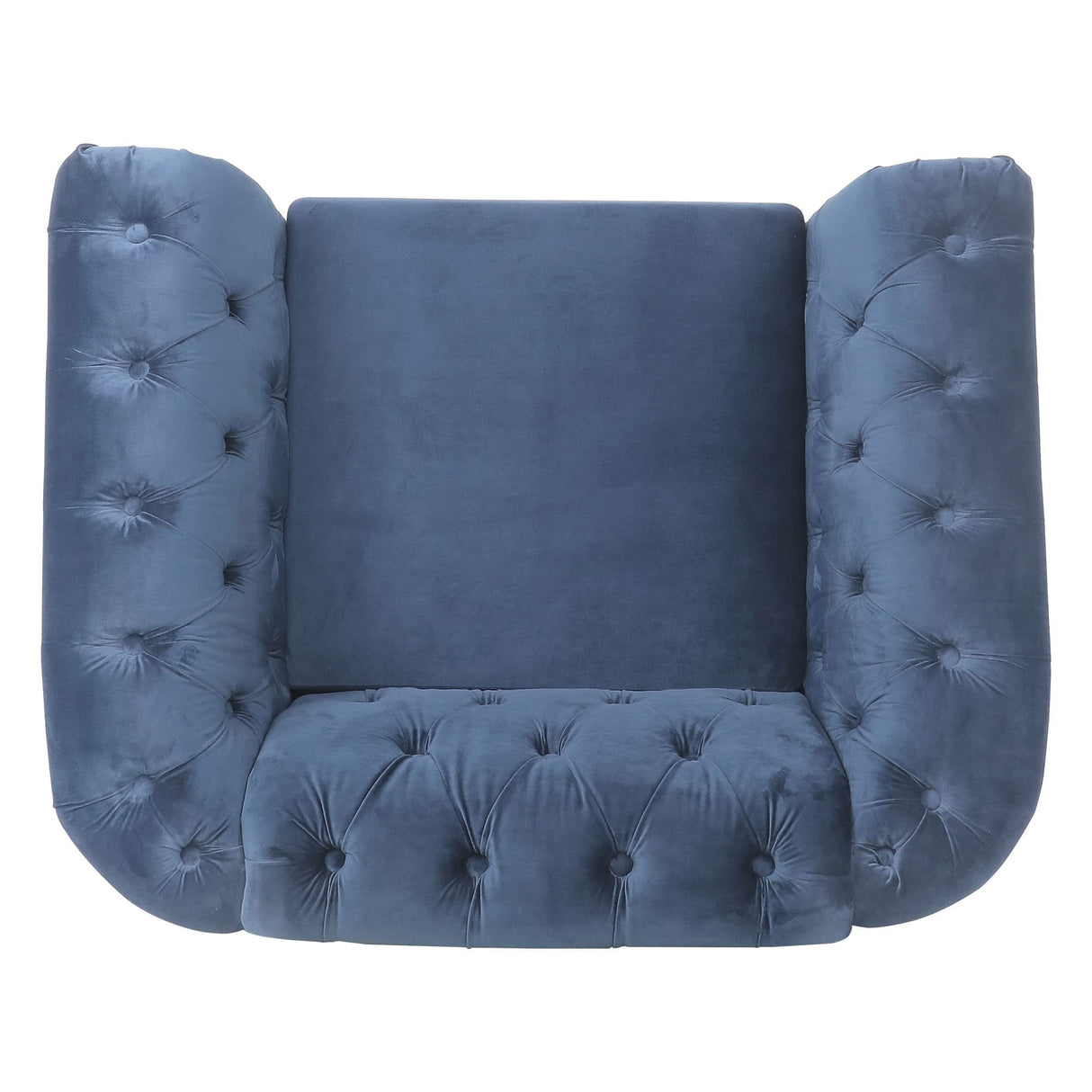Velvet Chesterfield Chair, Mid-Century Modern Single Sofa Chair