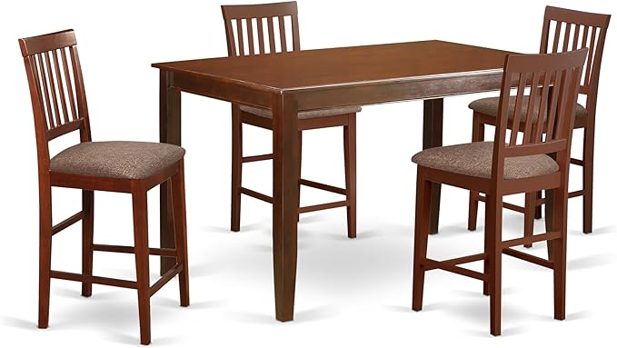 DUVN7H-MAH-LC 7 Piece Counter Height Dining Table Set Consist of a Rectangle Wooden