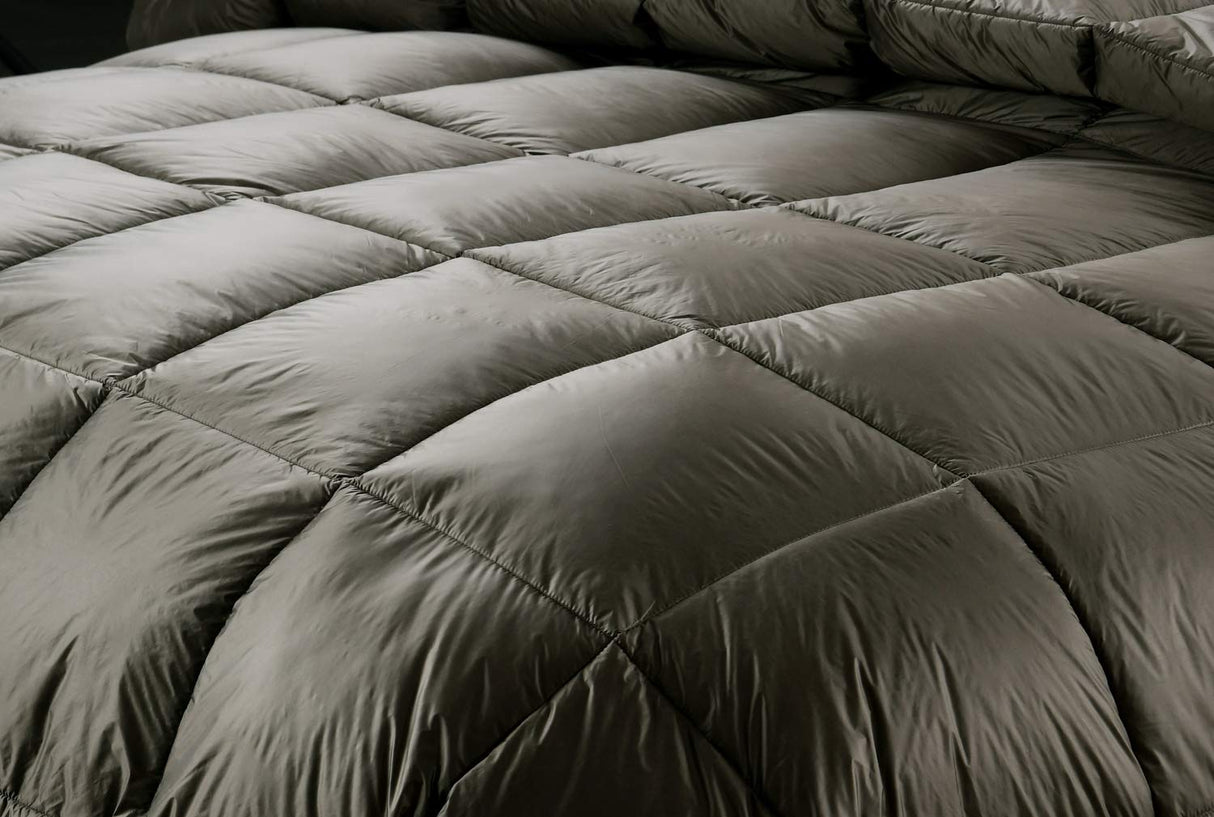 High Loft Down Indoor/Outdoor Water Resistant Comforter with Extra Strong Nylon Cover