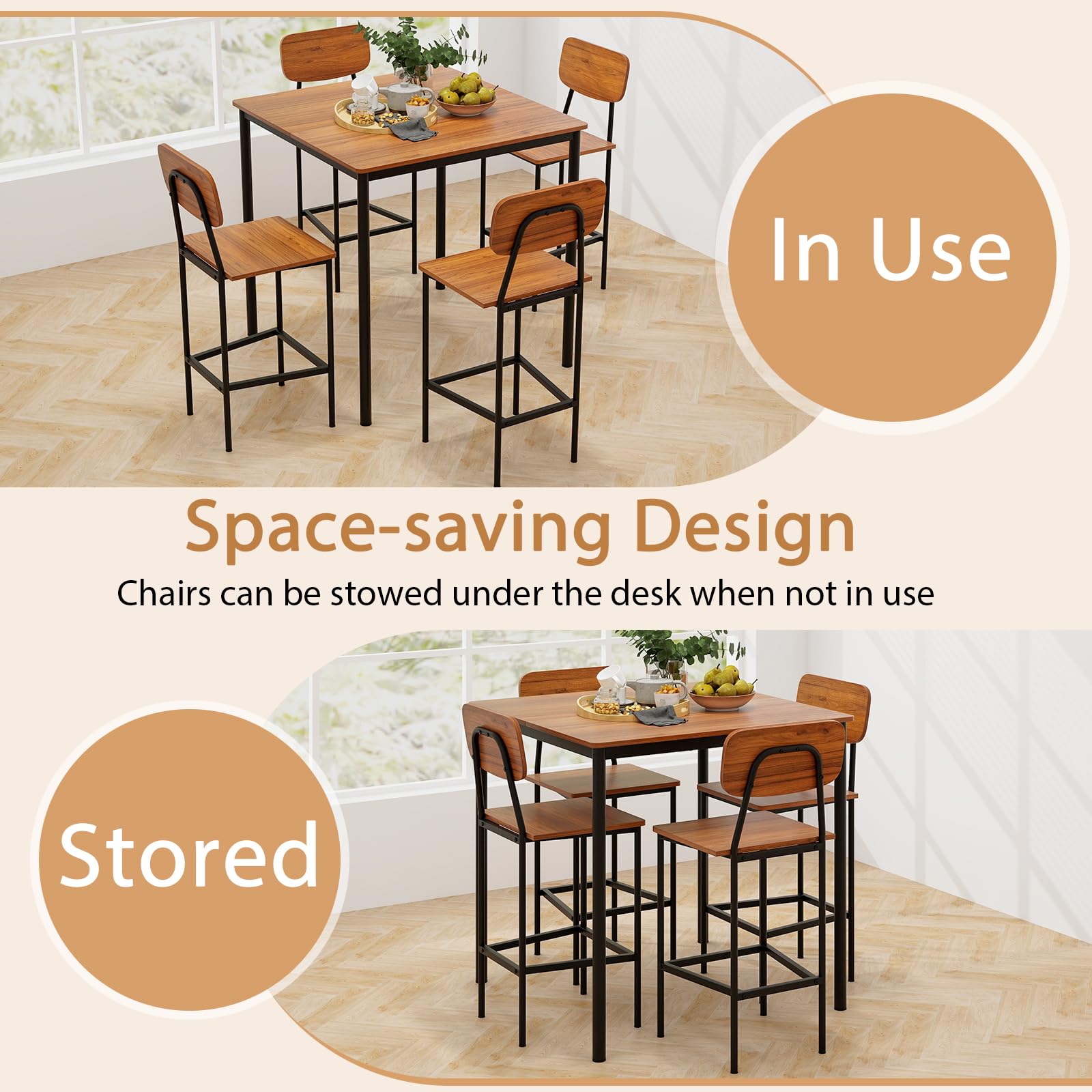 Counter-Height Dining Table Set, Bar Height Table and Chairs, Pub Table and Chairs
