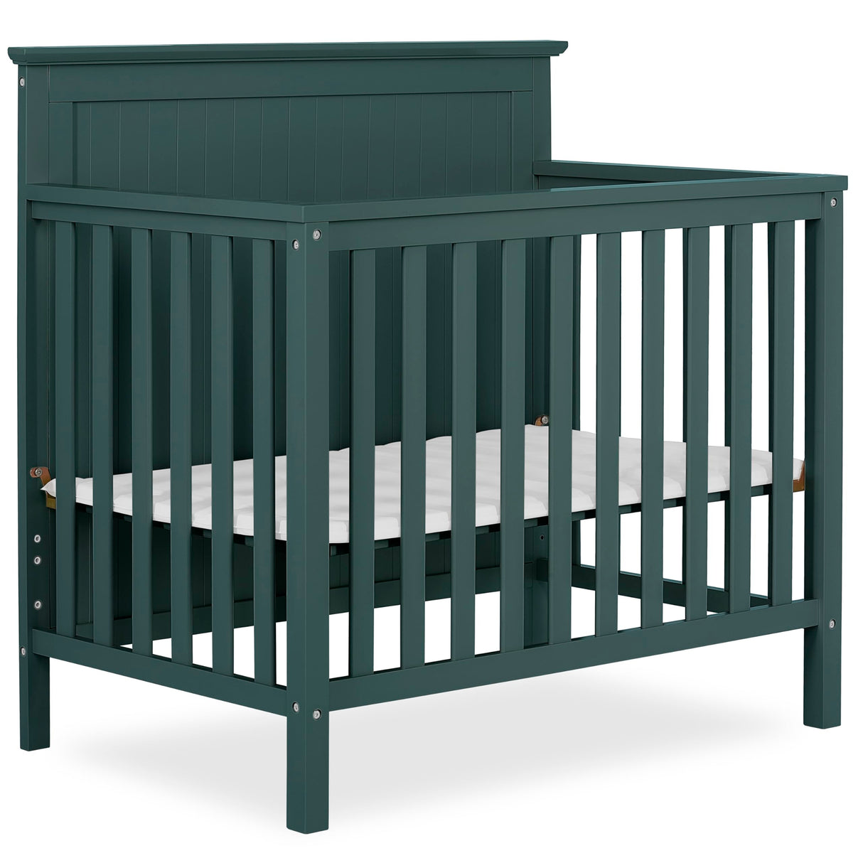 Ava 4-in-1 Convertible Mini Crib in Olive, Greenguard Gold Certified, Non-Toxic Finish