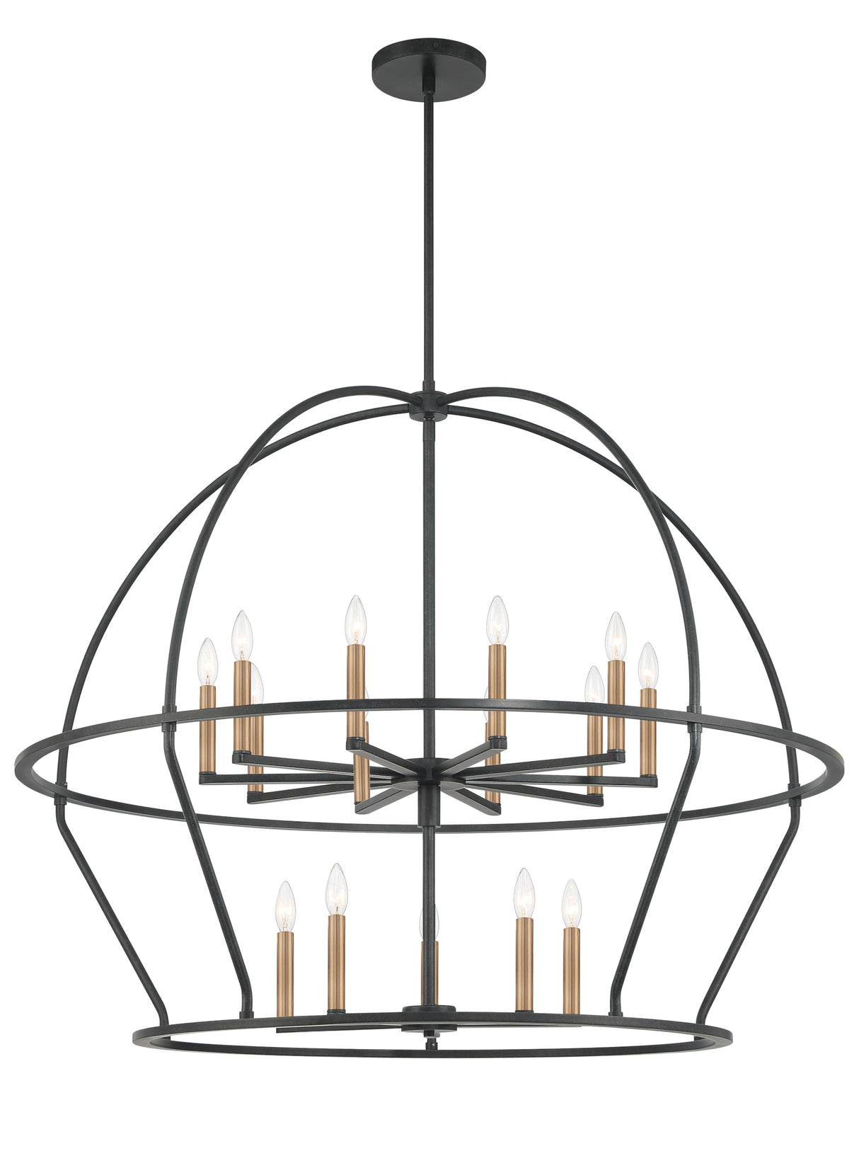 15 Light Black Chandelier