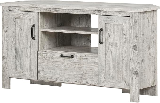 Lionel Corner TV Stand-Weathered Oak