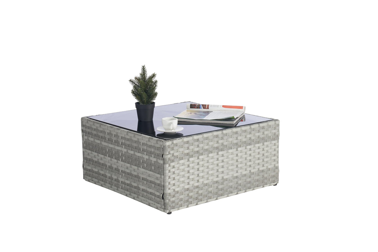 Outdoor Rattan Patio Furniture Set, 7 Pieces Furniture Sofa and Table Set