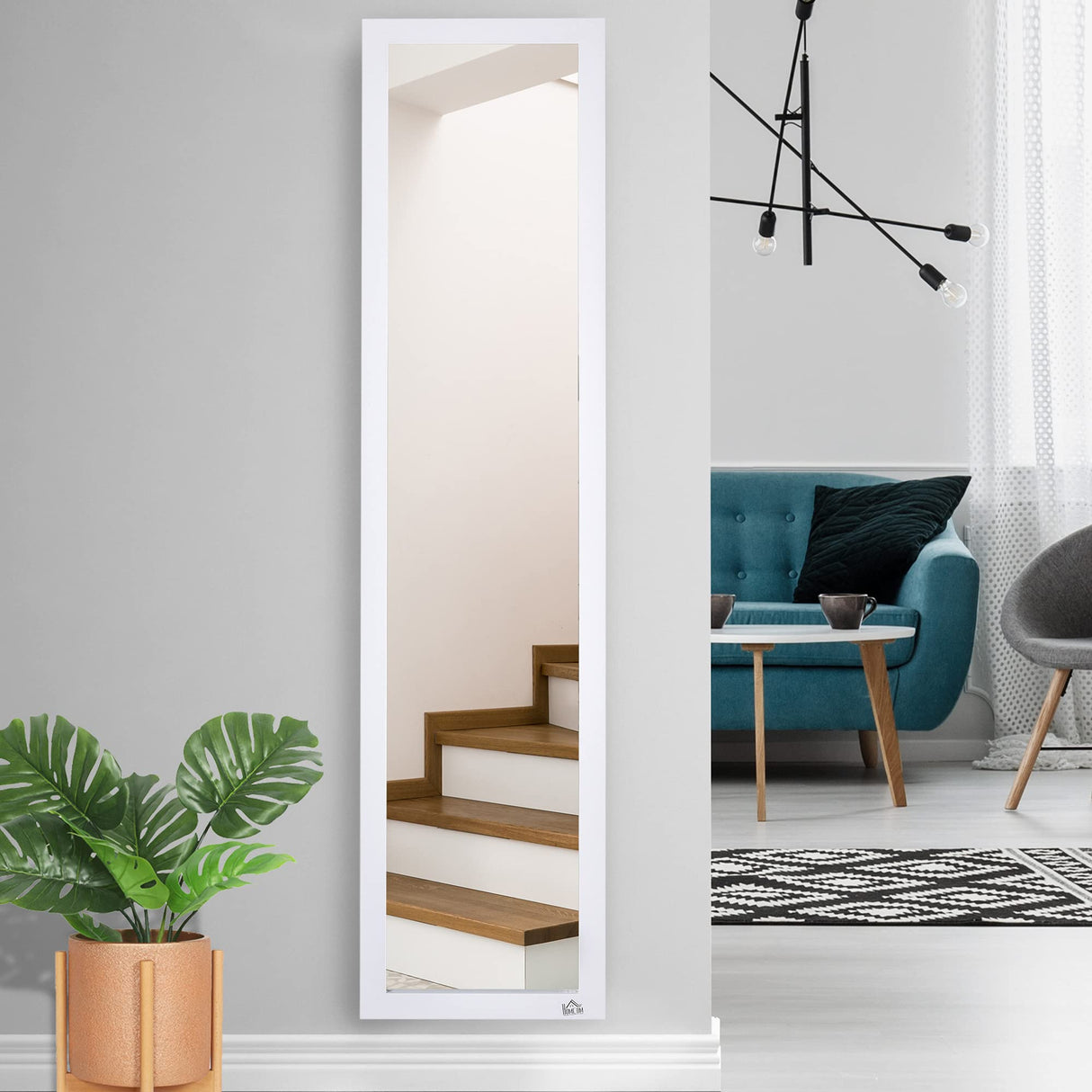 Full Length Glass Mirror, Freestanding or Wall Mounted Dress Mirror for Bedroom