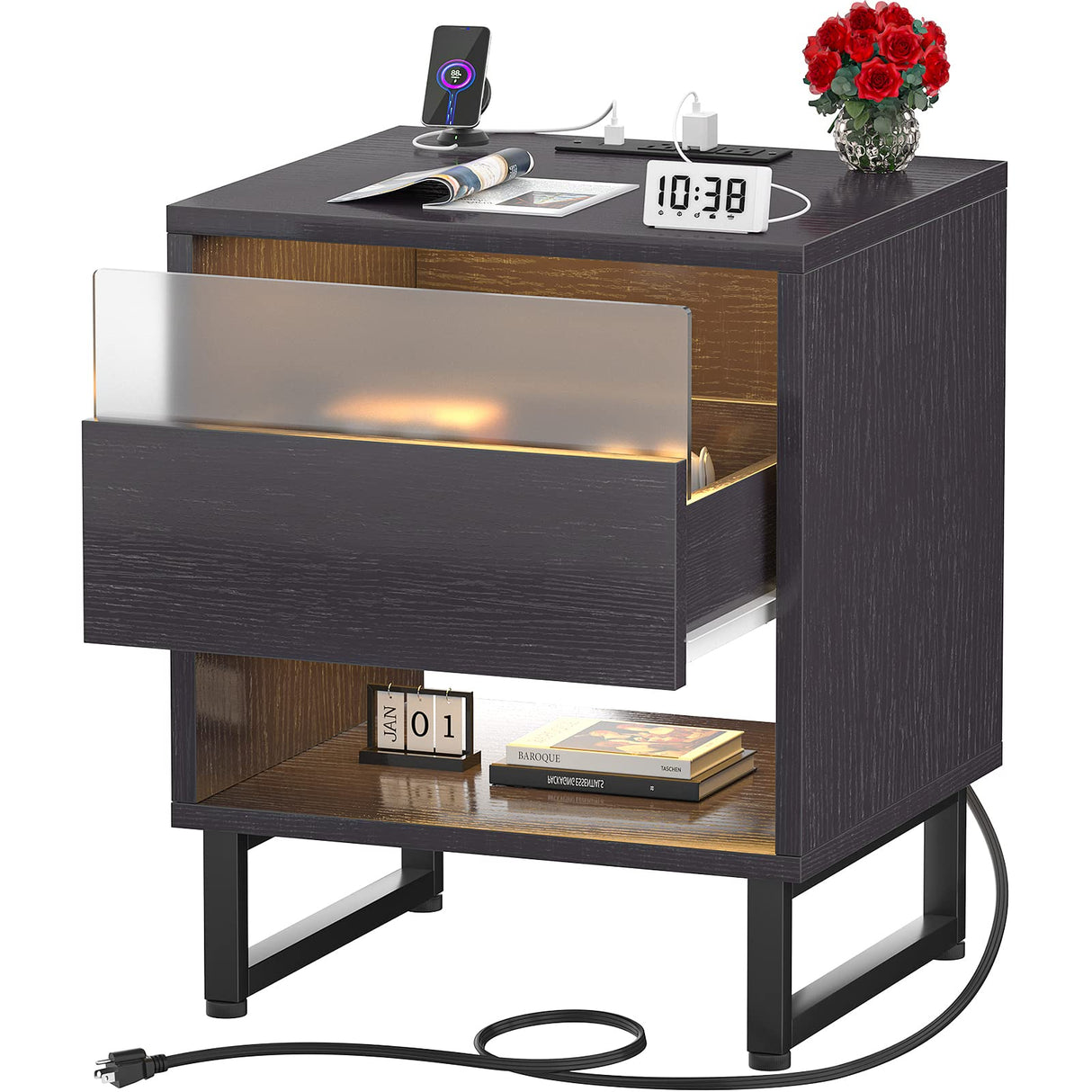 Nightstand with Charging Station