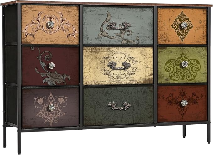 Wide TV Stand Modern TV Console, 9 Drawers Dresser