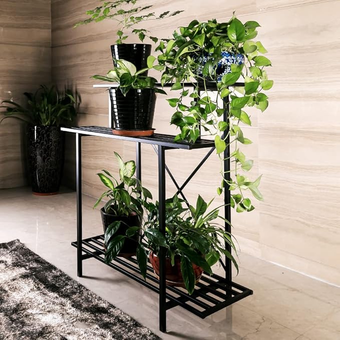 3 Tier Plant Stand Space-Saving Heavy Duty Plant Holder for Balcony, Home, Garden