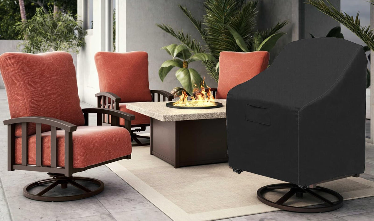 Outdoor Swivel Lounge Chair Cover 2 Pack,100% Waterproof Heavy Duty Patio Chair