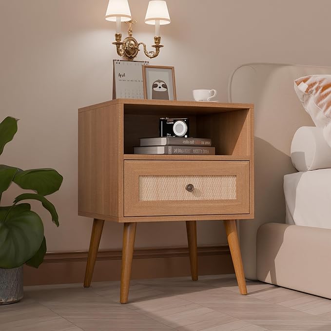 Wicker Rattan Stand, Rattan Stand with Drawer