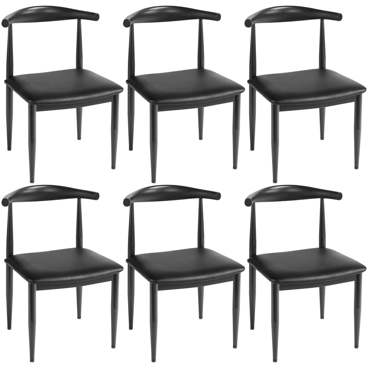 Dining Chairs, Mid Century Dining Chairs Armless with Backrest Modern Kitchen Chairs