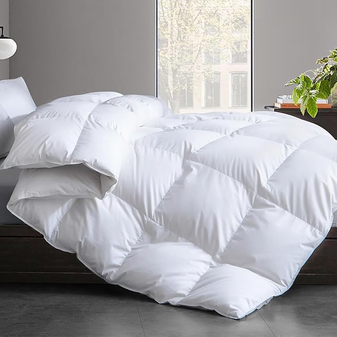 King Size Feather Comforter Filled with Feather & Down Fiber