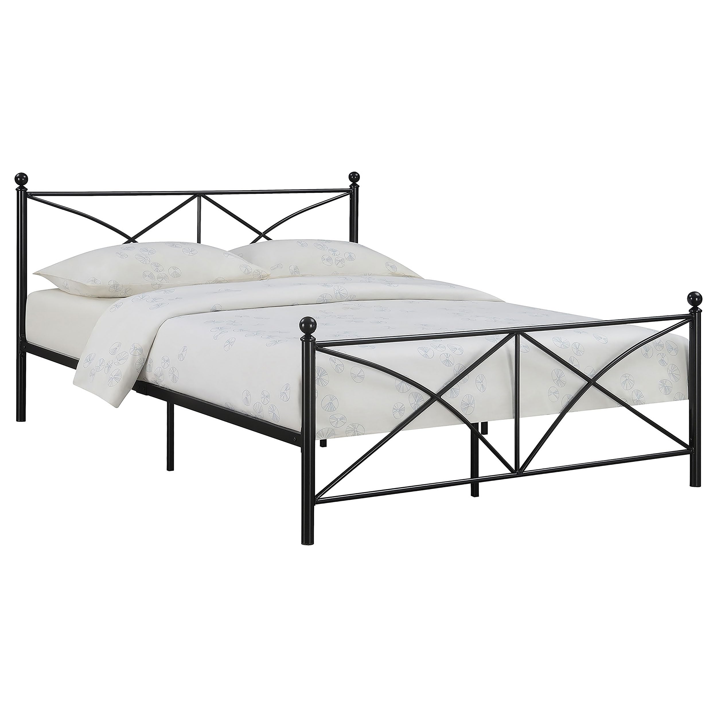 Furnishings Hart Contemporary Wood Queen Size Open Frame Bed